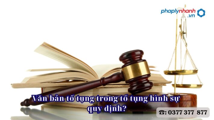 Văn bản tố tụng trong tố tụng hình sự quy định - Tư vấn, hỗ trợ pháp lý nhanh