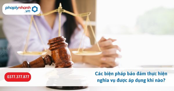 Các biện pháp bảo đảm thực hiện nghĩa vụ được áp dụng khi nào? 1 Các biện pháp bảo đảm thực hiện nghĩa vụ được áp dụng khi nào-Hỗ trợ, tư vấn pháp lý nhanh