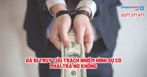 Đã bị truy cứu trách nhiệm hình sự có phải trả nợ không? 1 Đã bị truy cứu trách nhiệm hình sự có phải trả nợ không - Tư vấn, hỗ trợ pháp lý nhanh