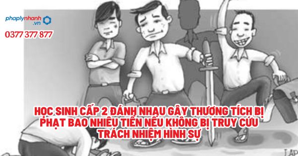 Học sinh cấp 2 đánh nhau gây thương tích bị phạt bao nhiêu tiền nếu không bị truy cứu trách nhiệm hình sự? 1 Học sinh cấp 2 đánh nhau gây thương tích bị phạt bao nhiêu tiền nếu không bị truy cứu trách nhiệm hình sự - Tư vấn, hỗ trợ pháp lý nhanh