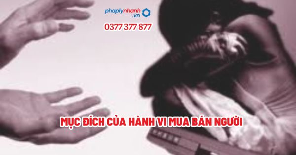 Mục đích của hành vi mua bán người? 1 Mục đích của hành vi mua bán người - Tư vấn, hỗ trợ pháp lý nhanh
