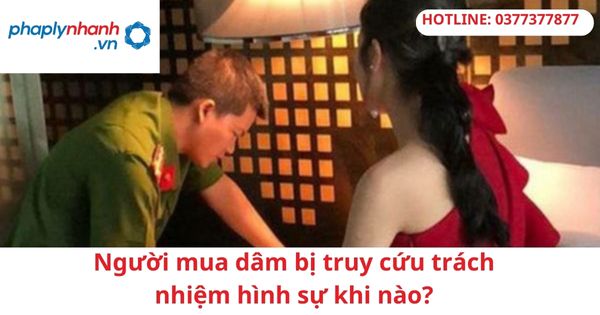 Người mua dâm bị truy cứu trách nhiệm hình sự khi nào? 1 Người mua dâm bị truy cứu trách nhiệm hình sự khi nào?