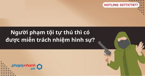 Người phạm tội tự thú thì có được miễn trách nhiệm hình sự? 1 Người phạm tội tự thú thì có được miễn trách nhiệm hình sự?