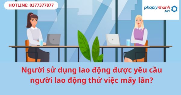 Người sử dụng lao động được yêu cầu người lao động thử việc mấy lần? 11 Người sử dụng lao động được yêu cầu người lao động thử việc mấy lần-hỗ trợ tư vấn pháp lý
