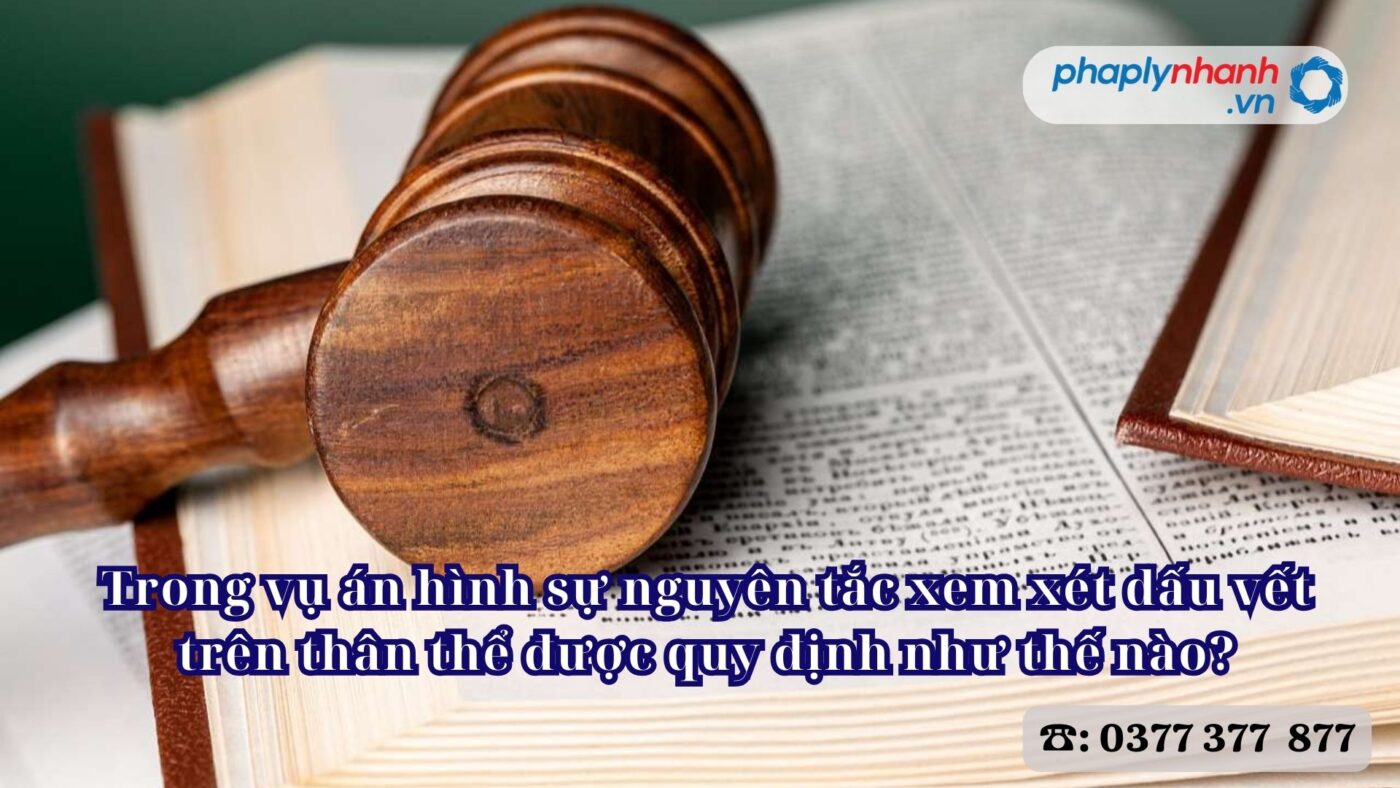 Trong vụ án hình sự nguyên tắc xem xét dấu vết trên thân thể được quy định như thế nào - Tư vấn, hỗ trợ pháp lý nhanh