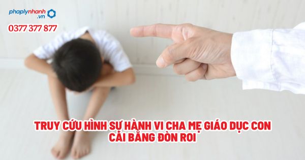 Truy cứu hình sự hành vi cha mẹ giáo dục con cái bằng đòn roi? 1 Truy cứu hình sự hành vi cha mẹ giáo dục con cái bằng đòn roi - Tư vấn, hỗ trợ pháp lý nhanh