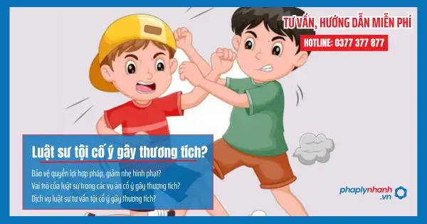 Luật sư tư vấn tội cố ý gây thương tích tại xã Phước Hòa – Bảo vệ quyền và lợi ích hợp pháp 1 Luật sư tư vấn tội cố ý gây thương tích tại phường Hiệp Bình – Bảo vệ quyền lợi hợp pháp, giảm nhẹ hình phạt