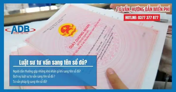 Luật sư tư vấn sang tên sổ đỏ