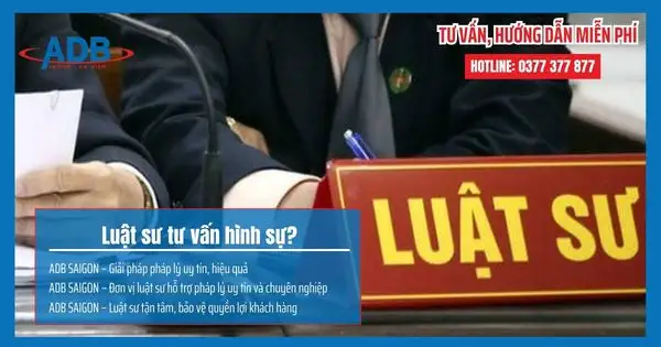 Luật sư tư vấn hình sự